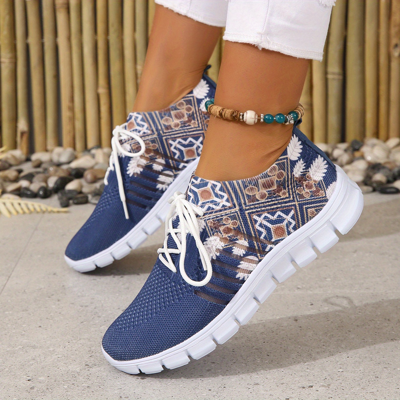 Women's Navy Blue/White Sneakers Tennis Shoes