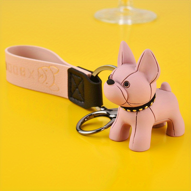 French Bulldog Car Keychains Cute Keyring Cool Pet Dog Pendant Bag Charm  Men Women Keychain Key Ring Holder Gifts - Automotive - Temu Italy