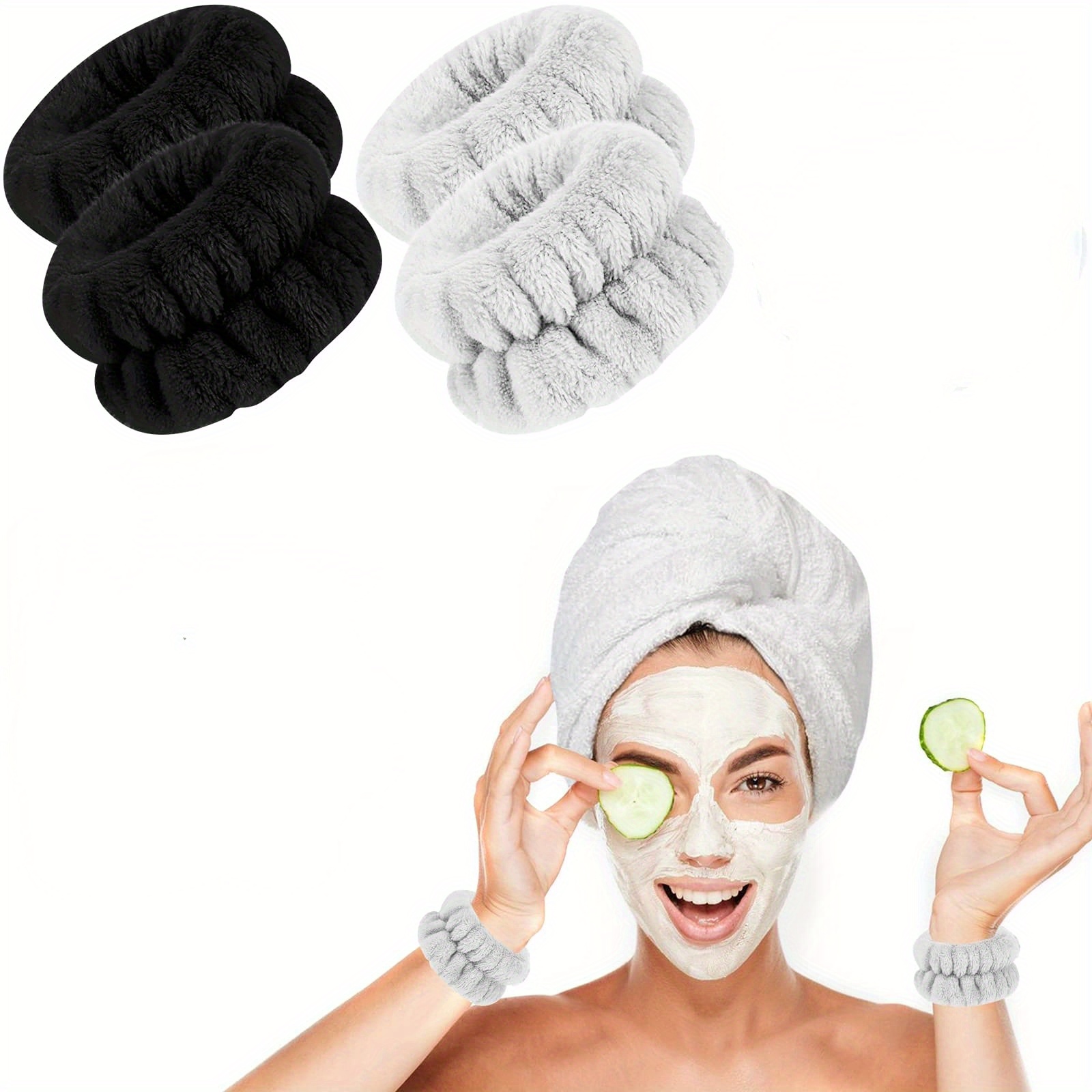 Zousen 8 toallas de muñeca, pulseras de microfibra para el  cuidado de la piel y el agua, para lavar la cara, brazos, toallas,  muñequeras para mujeres y niñas (2) : Productos