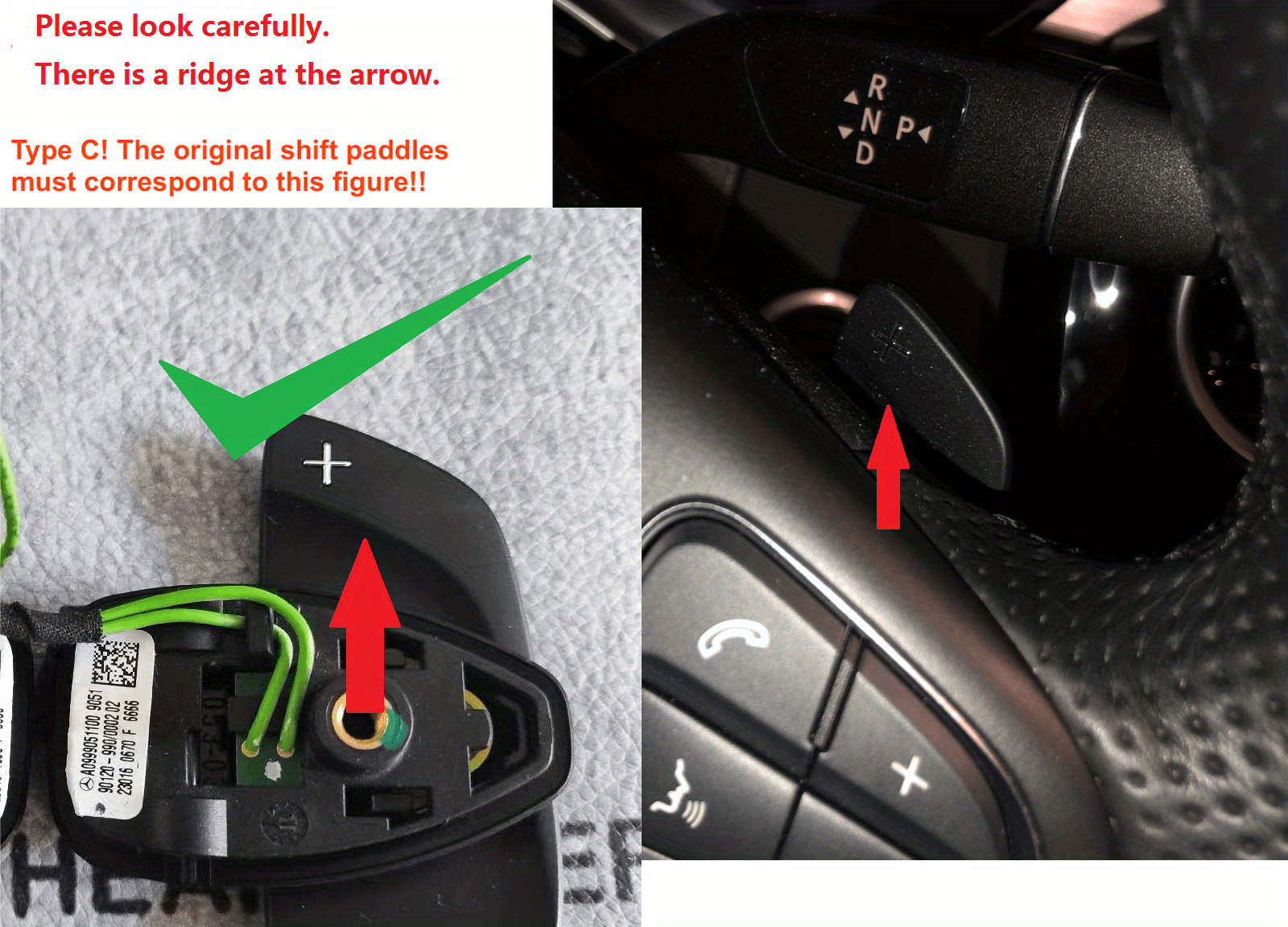 C-Typ-Lenkrad-Schaltwippenverlängerung, Passend Für Mercedes-Benz A B C CLA  CLS E GLA GLC GLE S SL SLC V C-Klasse - Temu Germany