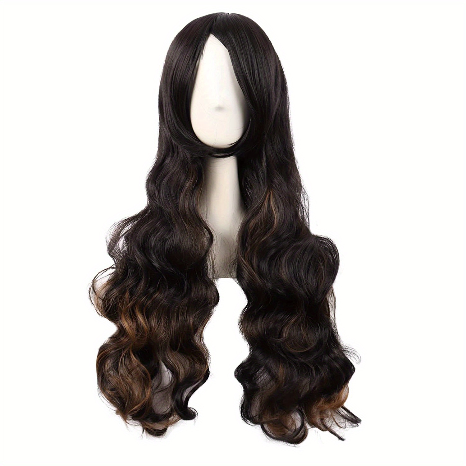 Black long outlet wig 80 cm