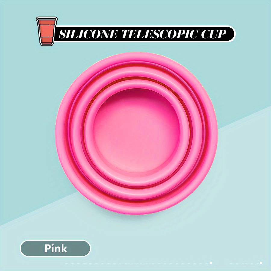 Silicone Collapsible Cup with Lid - Portable Telescopic Cup for Camping