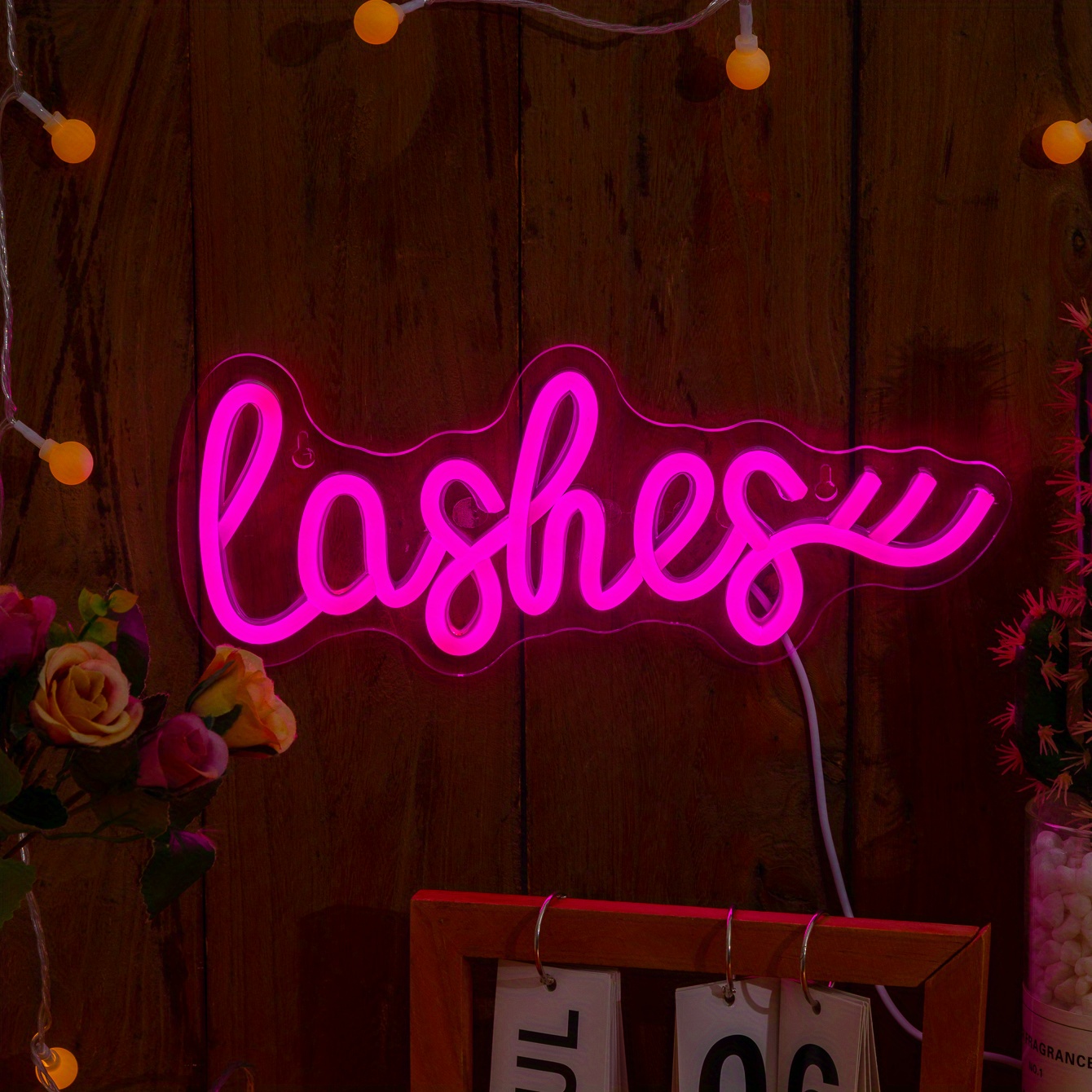  Lash Studio Neon Sign Lashes Room Decor Pink LED Neon