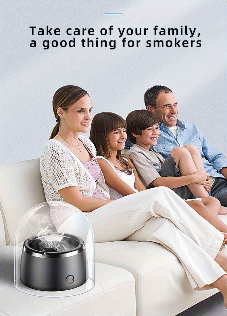1pc send boyfriend ashtray purifier ashtrays for cigarettes indoor smokeless ashtrays for cigarettes 2 in 1 air purifier multifunctional negative ion air fresher for home office outdoor gift ashtray for home living room usb charging details 5