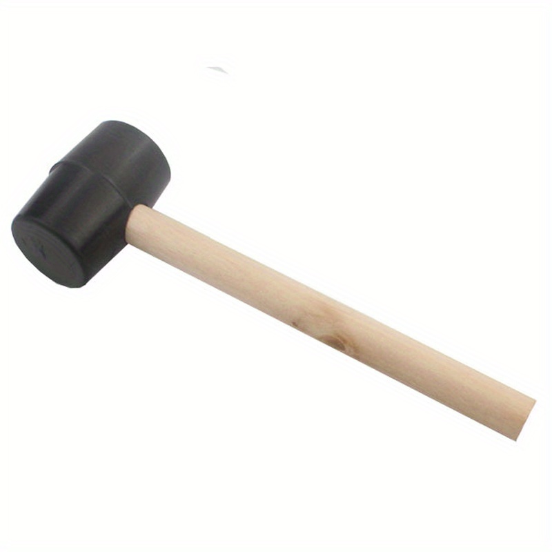 Martillo de goma negro/transparente, mango de madera, no se agrieta martillo  de goma, martillo de instalación de suelo a prueba de golpes - AliExpress