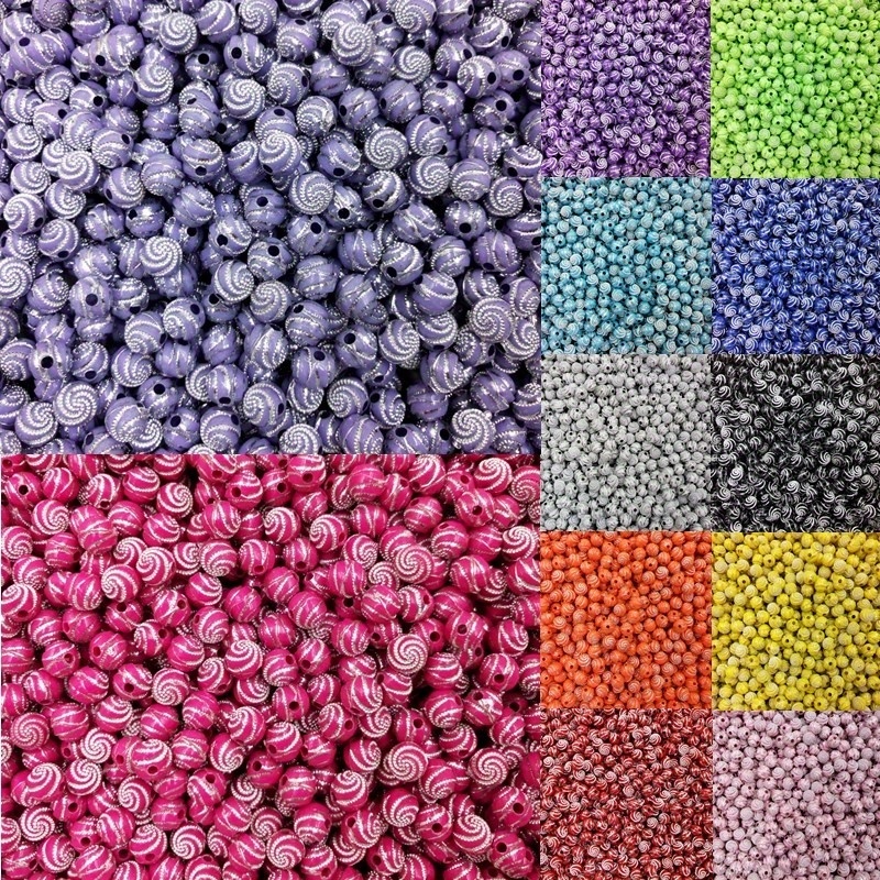 700pcs/500g Colorful Acrylic Beads Flat Round Solid Loose Candy Bead Smooth  14mm