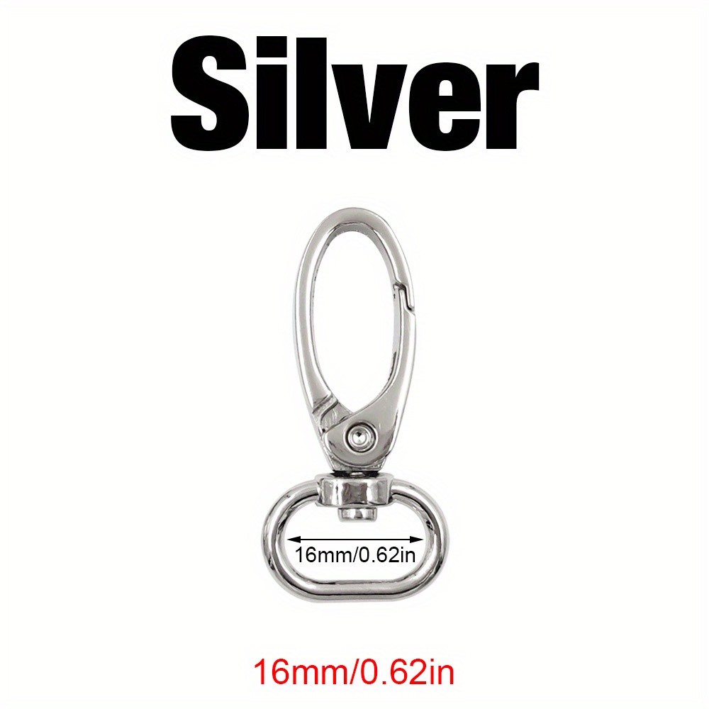 16mm- Metal Swivel Bags Strap Buckles Lobster Clasp Collar Carabiner Snap  Hook Diy Keychain Bag Part Accessories - Temu