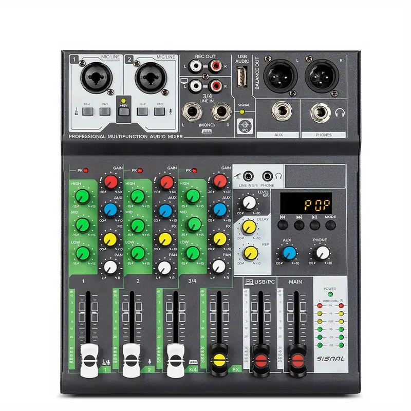 Console De Mixage 4 Canaux Effets Individuels + 48V - Temu France