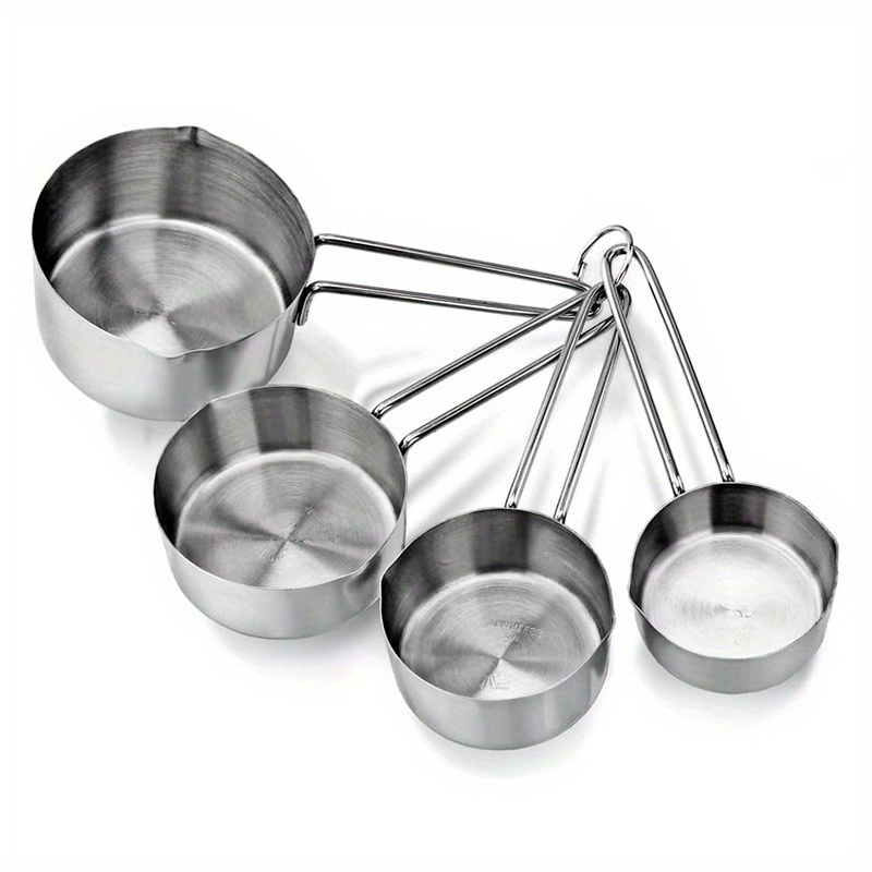 Measuring Cups And Spoons 8pc Set Black & Stainless Steel Nesting FREE  SHIPPING