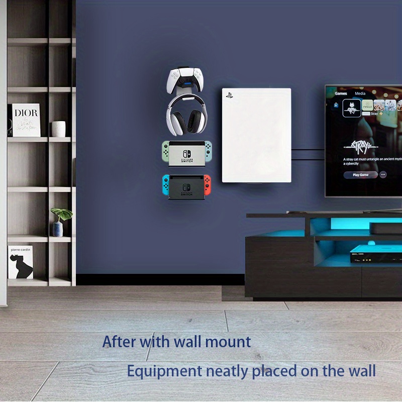 1pc Metal Material Screw Fixed Wall Mount For Switch Console Dock Wall