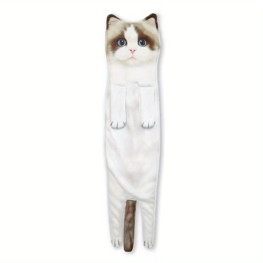 Toallas De Mano De Gato Divertido 39X13Cm Toallas De Cara Colgantes Lindas  Toallas Absorbentes Suaves De Fibra S煤per Toallas Decorativas De Ba帽o  Toallas De Cocina Decoraci贸n De Gato Regalos Para Aman Muyoka