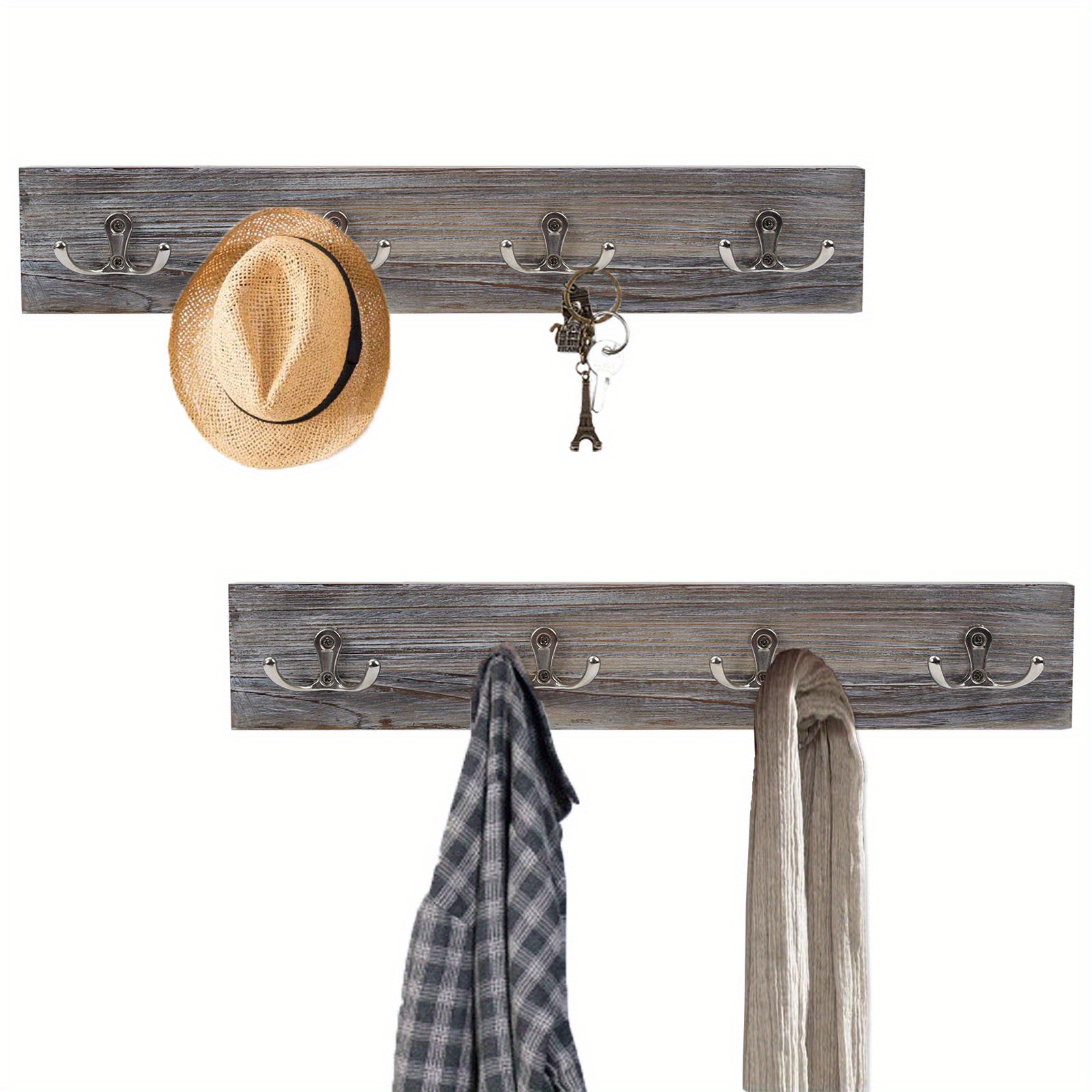 Wall Mounted Coat Rack 8 Hooks Rail Entryway Decor Wall - Temu Canada