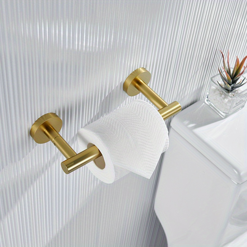 porta papel de baño soporte de rollo papel higienico con pegamento acero  inox