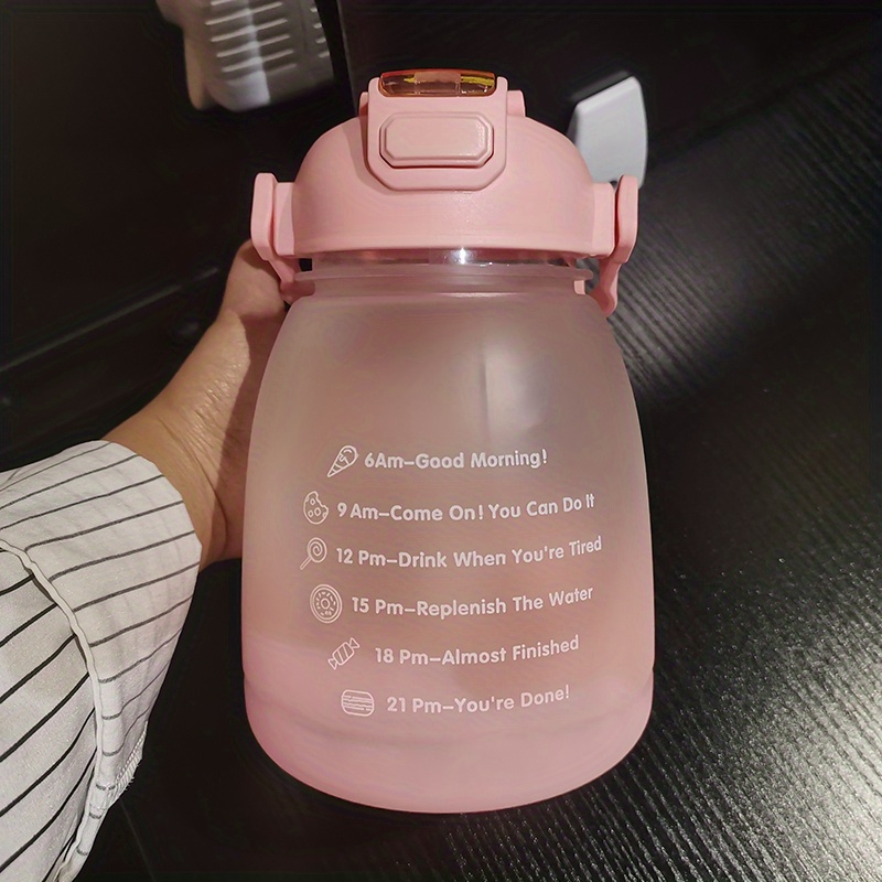 1pc Plastic Water Bottle, Modern Gradient Color Portable Water Bottle For  Home