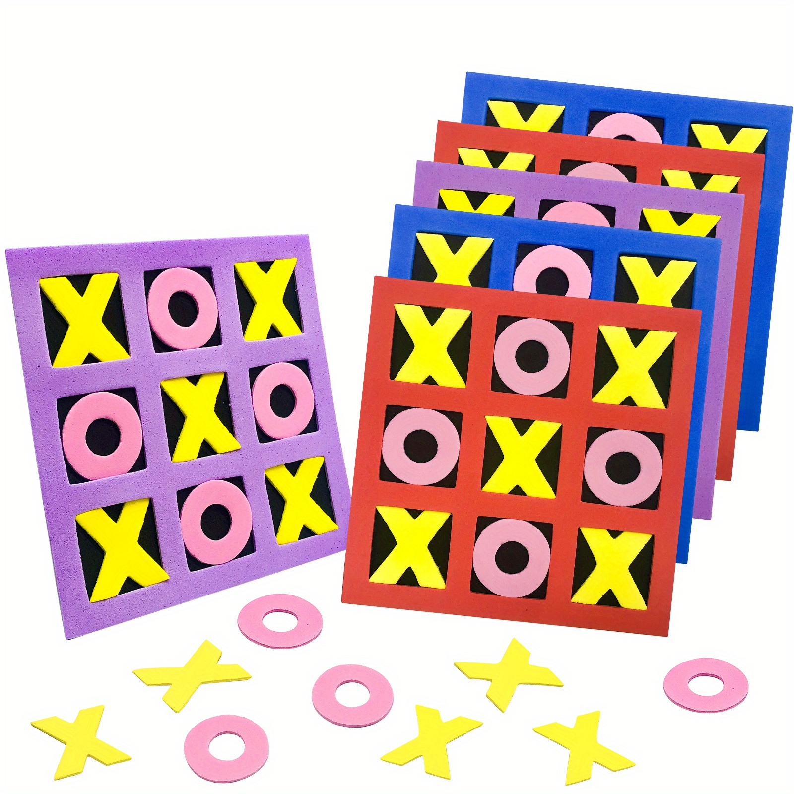  Tic-Tac-Toe XO Wooden Board Games Desk Toys,Classical Table  Game Decoration for Families Party Favor, Random Color : Toys & Games