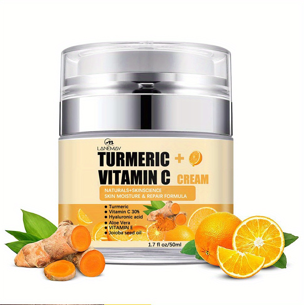 Turmeric + Vitamin C Cream Skin Care Face Moisturizer Cream - Temu