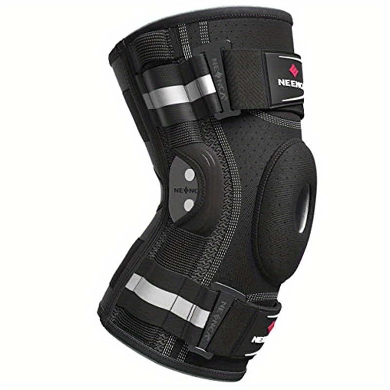 Hinged Knee Brace for Meniscus Tear: Upgraded Support for Knee Pain w/Dual  Metal Hinges & Side Stabilizers, Adjustable for Plus Size Big Men and Women