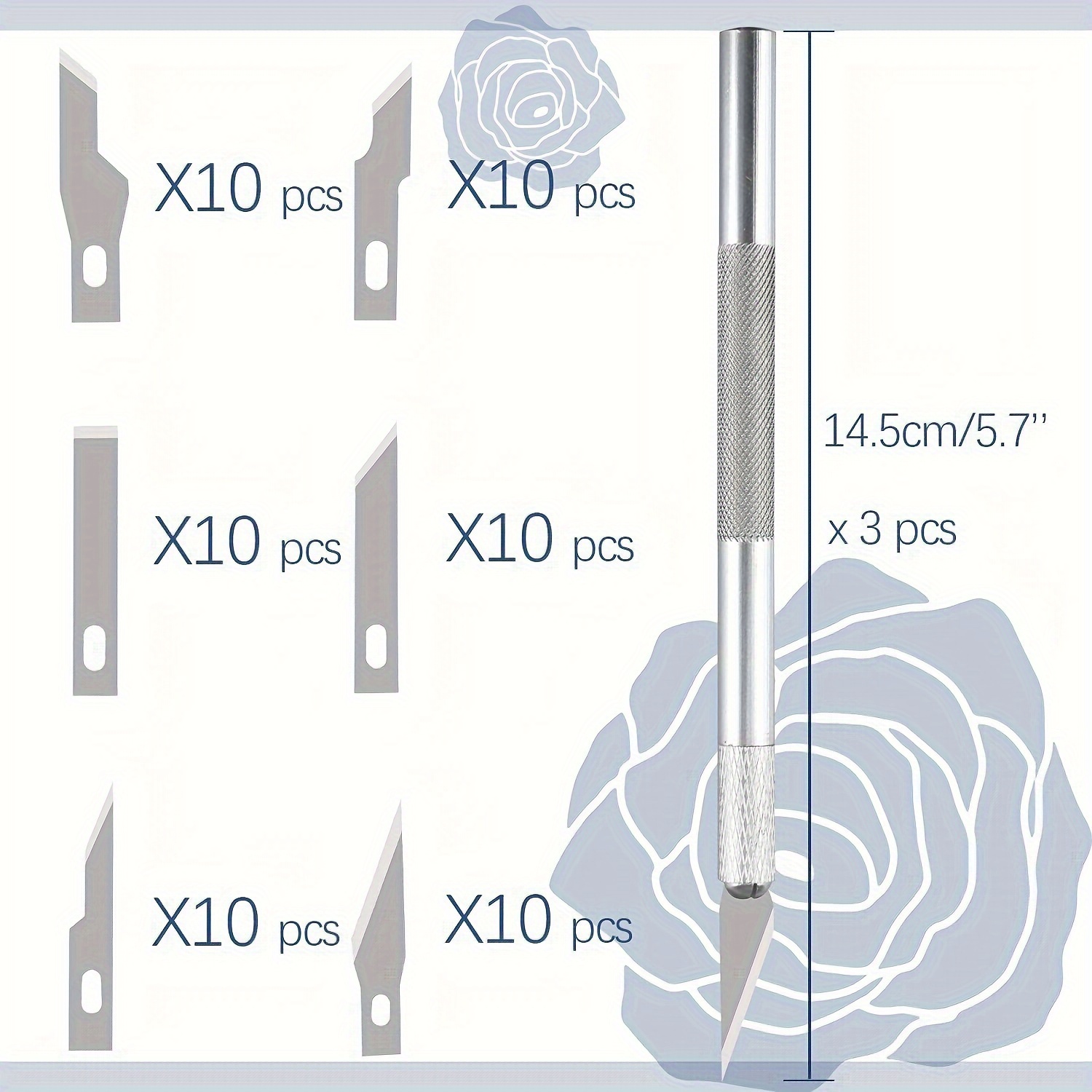 Craft Cutting Stencil Knife Set And A4 Cutting Mat Set Art Craft Blade Cutting Exacto Knifes