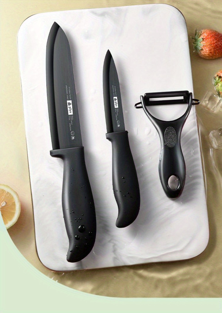 Ceramic Blade Paring Knife Set Fruit Knife Kitchen Knives - Temu