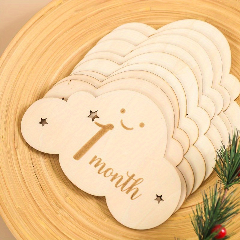 8pcs capture your babys   with wooden milestone   signs christmas present details 7