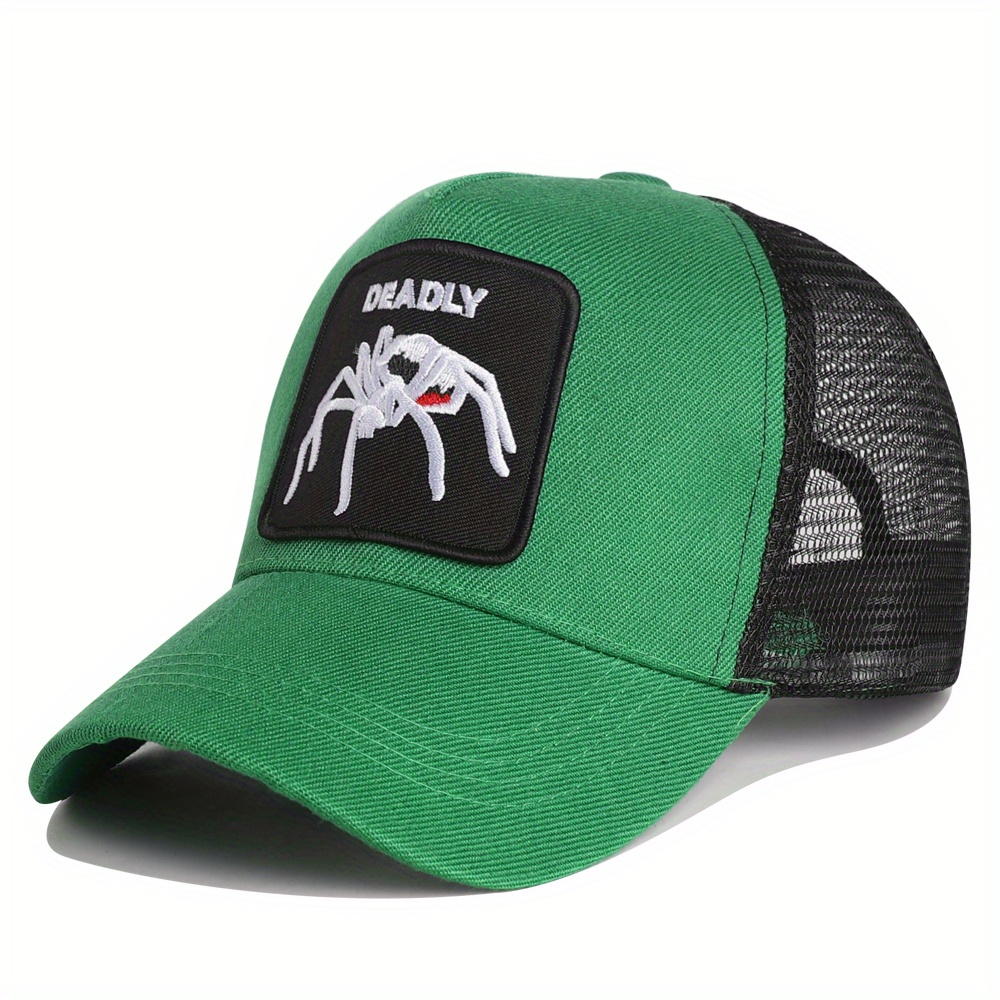 Green Baseball Cap Men's Grid Trucker Hat For Men Women Summer