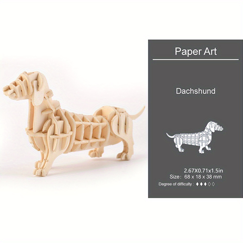 3D Paper Dog Puzzle  German Shepherd – Puzzle Artisan Club：DIY