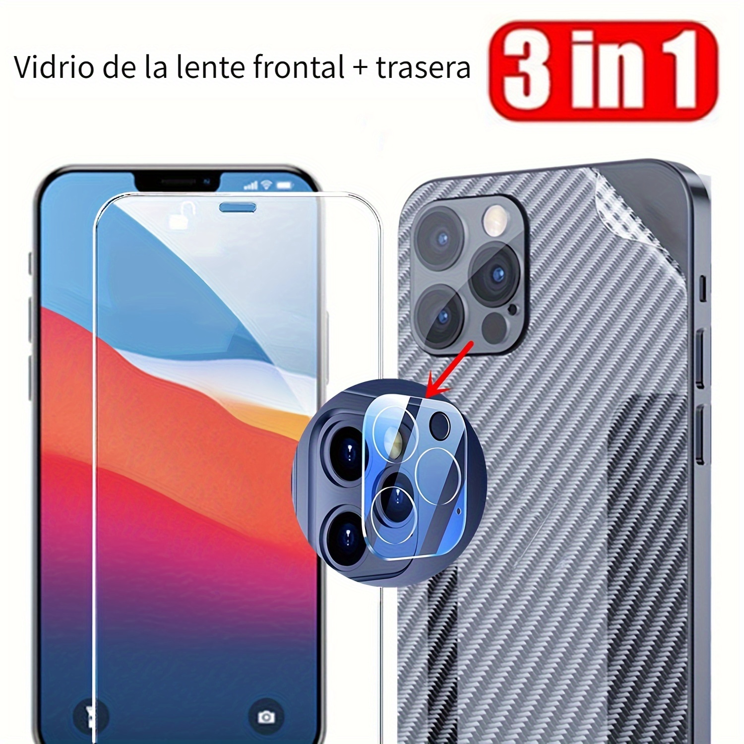 3 Protector Pantalla Vidrio Templado Iphone 11 12 13 Mini 14 - Temu Chile