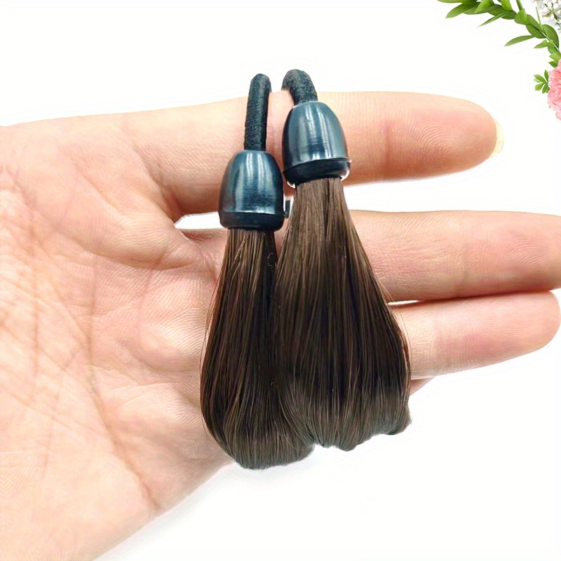 2pcs Easy And Versatile Hair Tie Popular Jewelry Simulation Wig Hair Tie Twist Braid Headdress Rubber Band Hair Rope