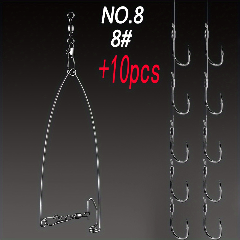 5pcs/Set Automatic Fishing Hooks Stainless Steel Hook Trigger Spring  Fishing Hook 12x4.5cm