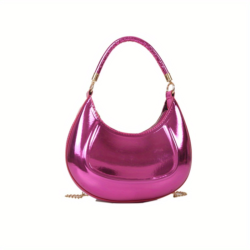 BY FAR Purple Semi-Patent Baby Amber Bag