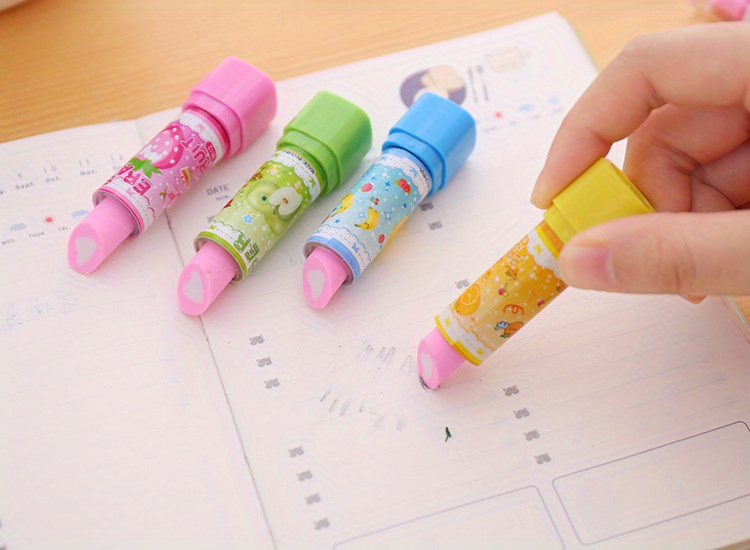 Fruit Erasers Cute Pencil Erasers, Strawberry, Lemon, Green Apple, Kawaii  Erasers, Cute School Erasers, School Supplies, Cute Stationary 