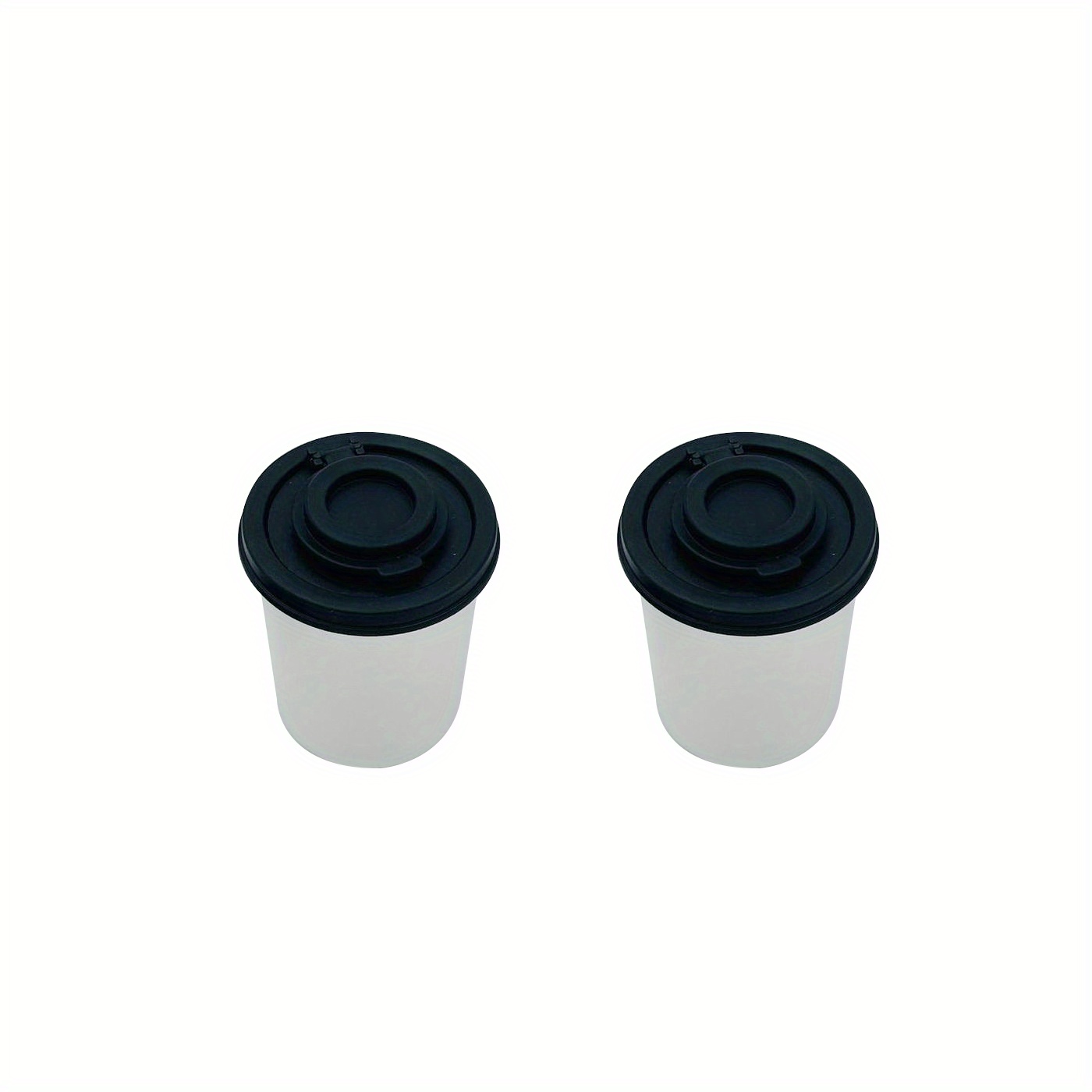 6 Pack 8oz Plastic Spice Jars with Black Cap and Shaker Lids for