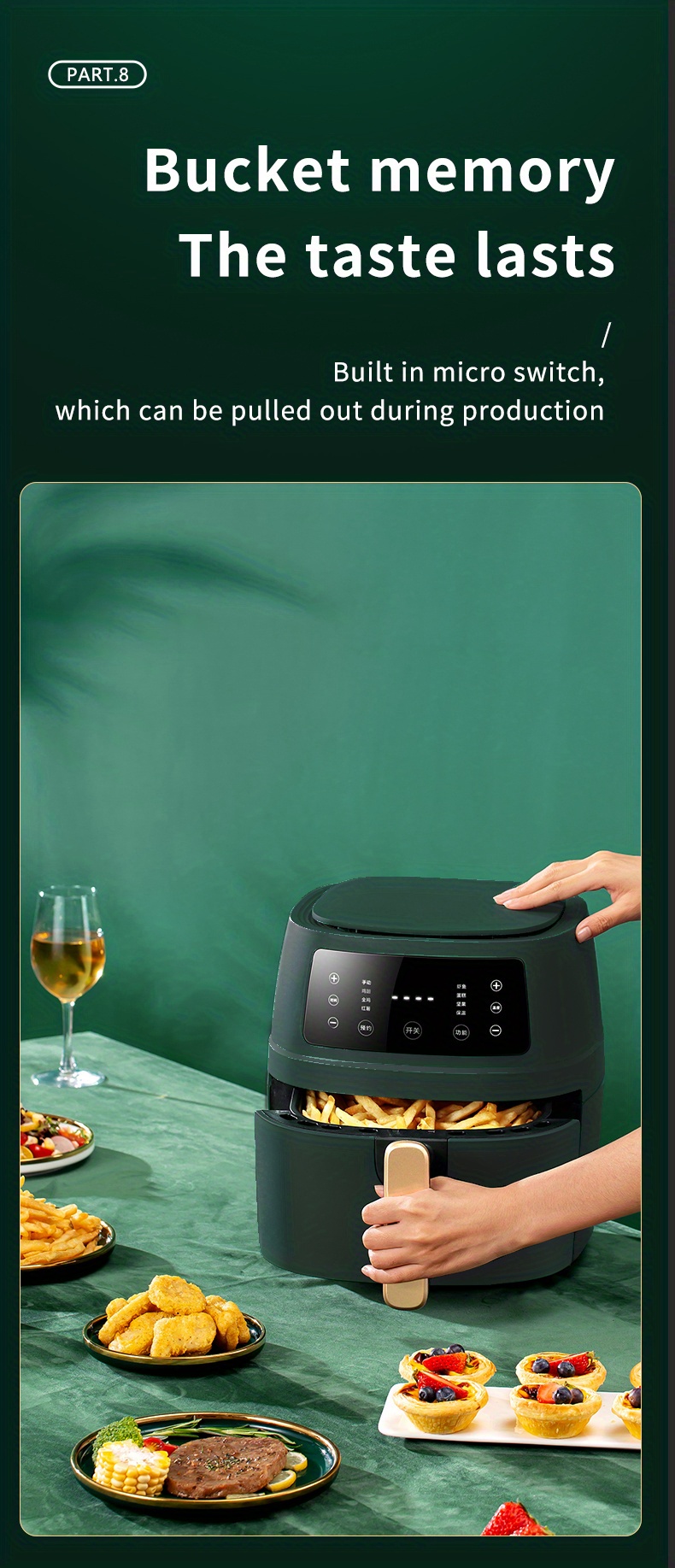 Large Capacity Smart Air Fryer Touch Panel Electric Oven For - Temu