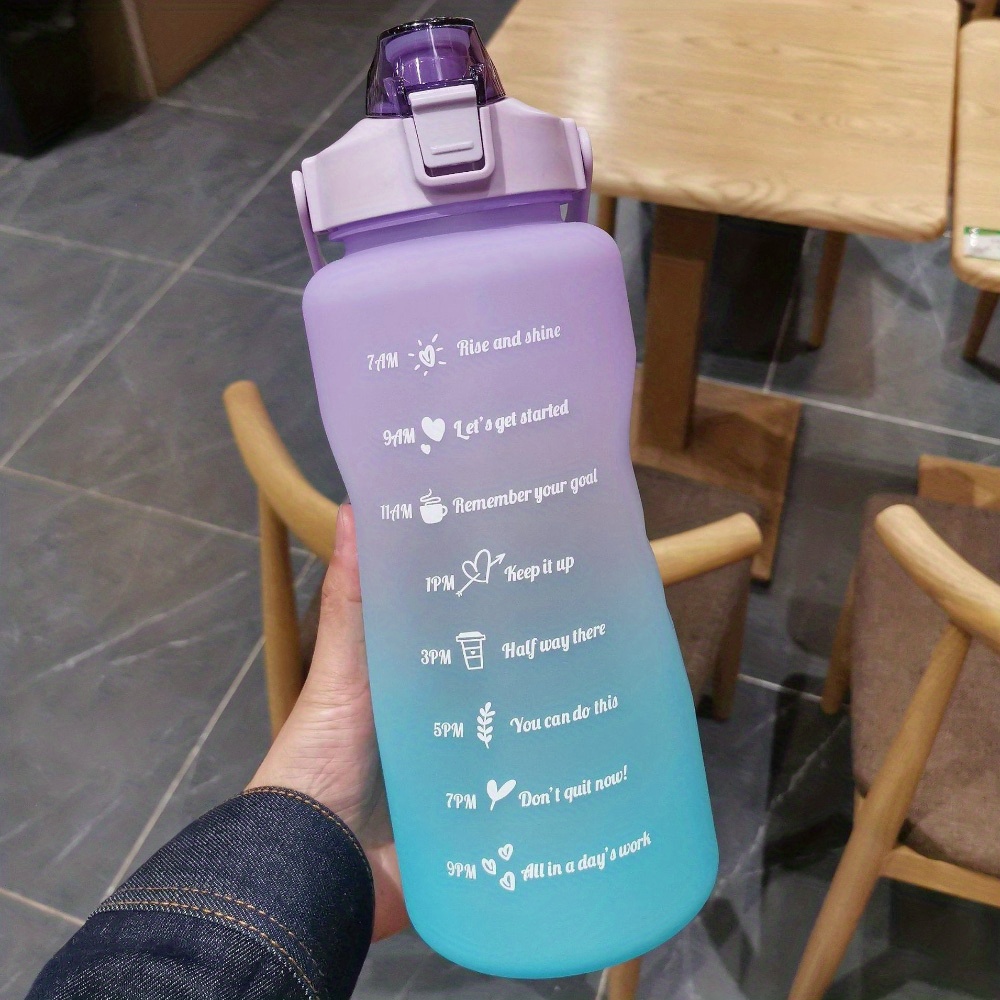 2 Liter Water Bottle With Straw Female Jug Girls Portable Travel