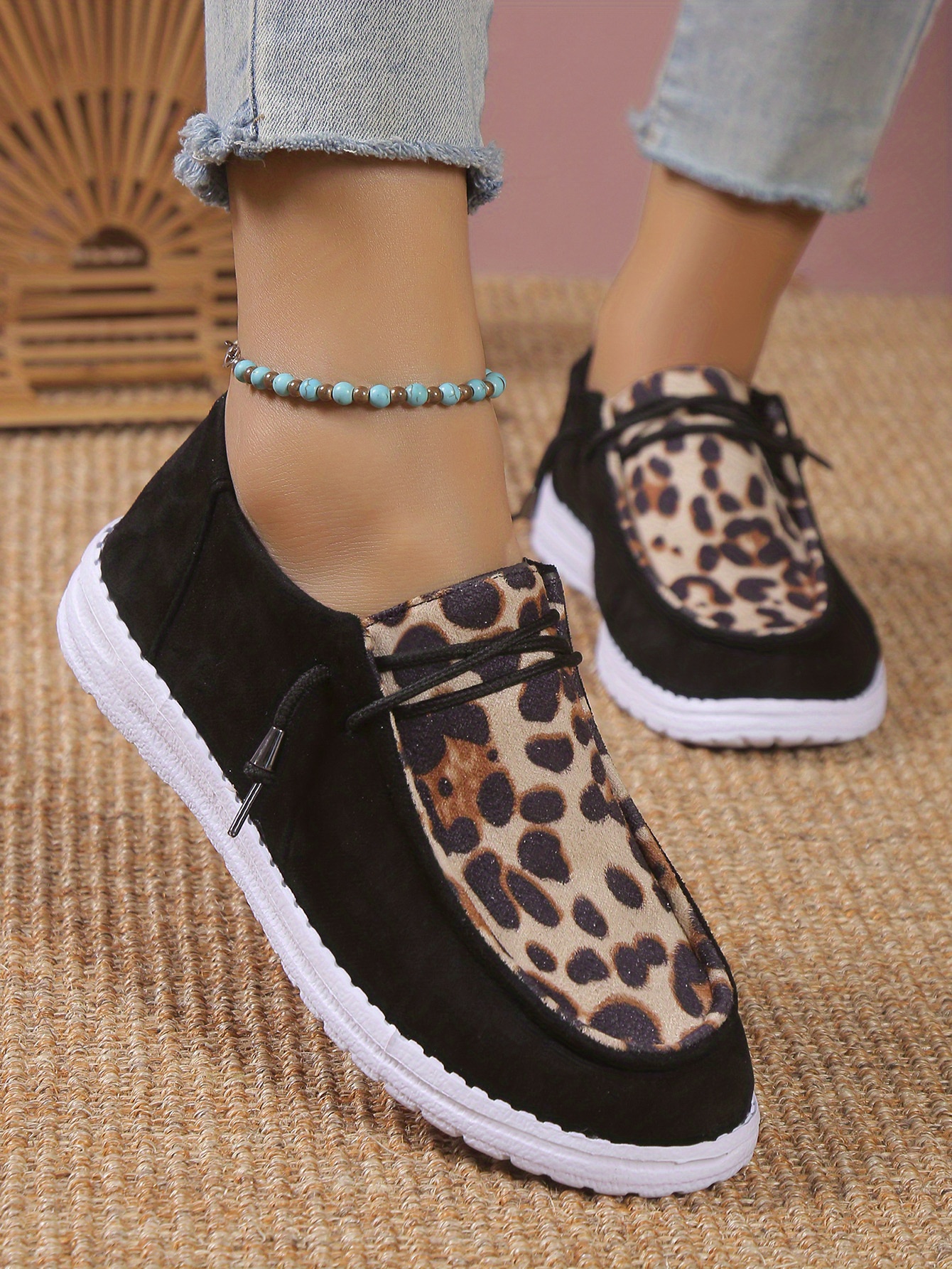 Animal print canvas shoes best sale