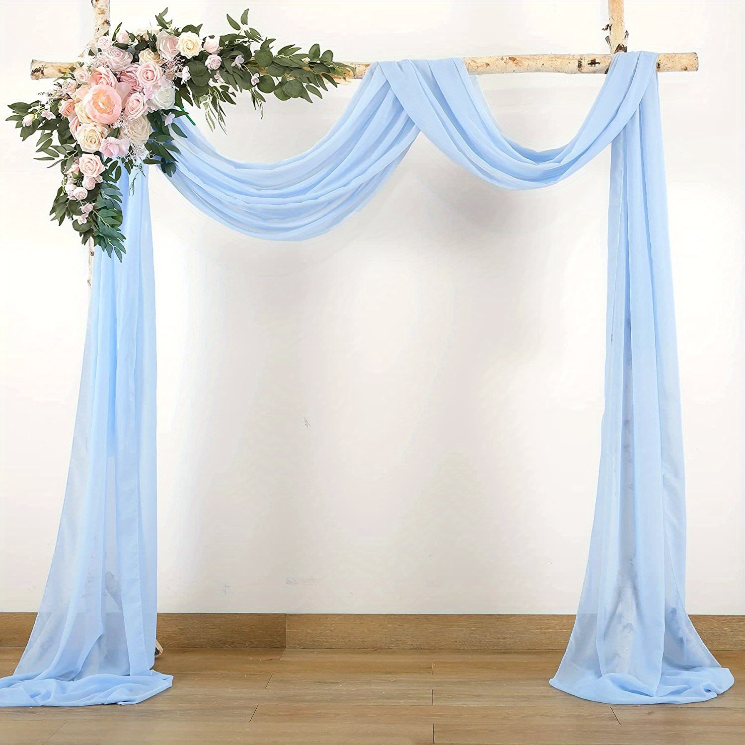 Dusty Blue Wedding Arch Draping Fabric Chiffon Fabric Drapery