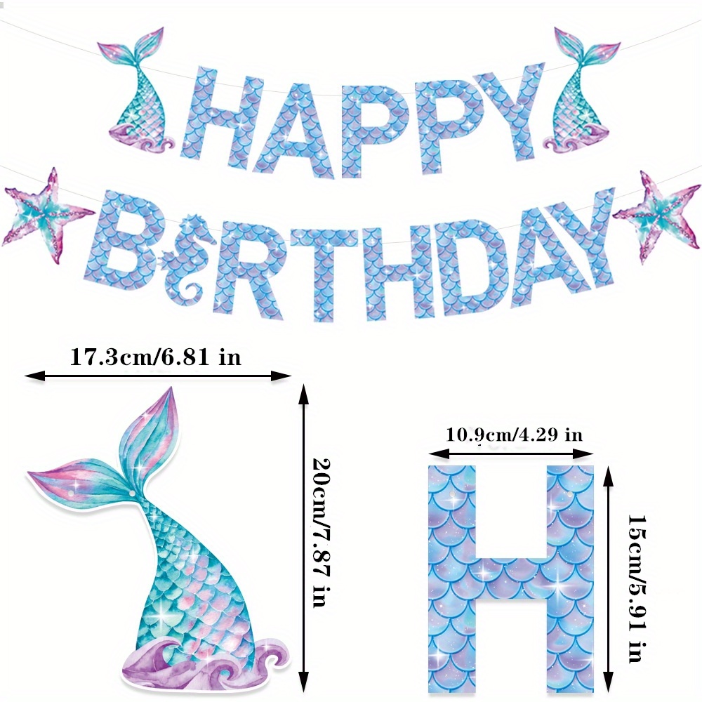 Mermaid themed birthday party decorations mermaid party temu australia