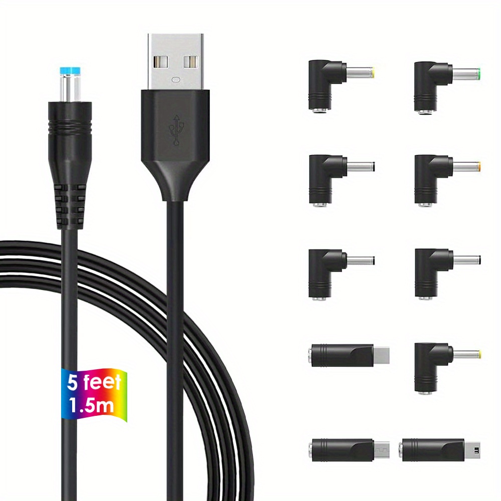Universal 5V USB Power Cord, USB to Dc Power Cable