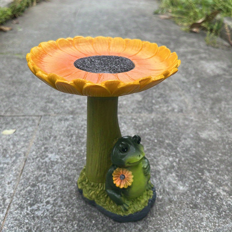 Brighten Up Your Outdoor Space With A Sunflower Frog Bird - Temu