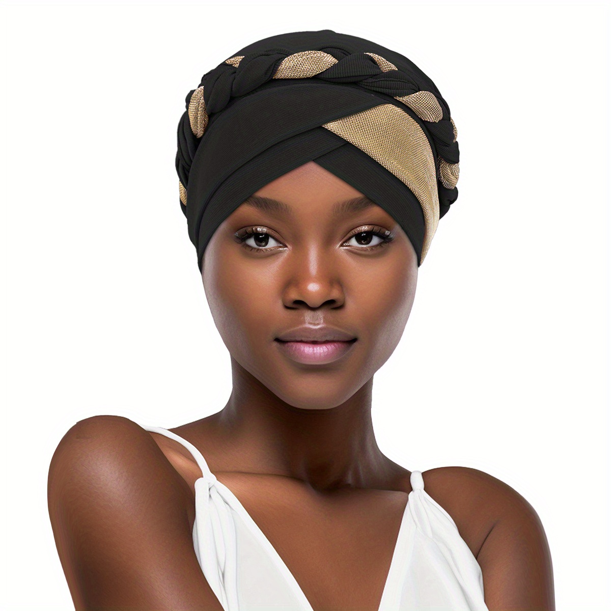 E-shop Klassische Geflochtene Laser-Turban-Kappe, Einfarbig, Stirn, Kreuz, Kopfwickel, Hijab, Elastische Motorhaube, Chemo-Hüte Für Frauen