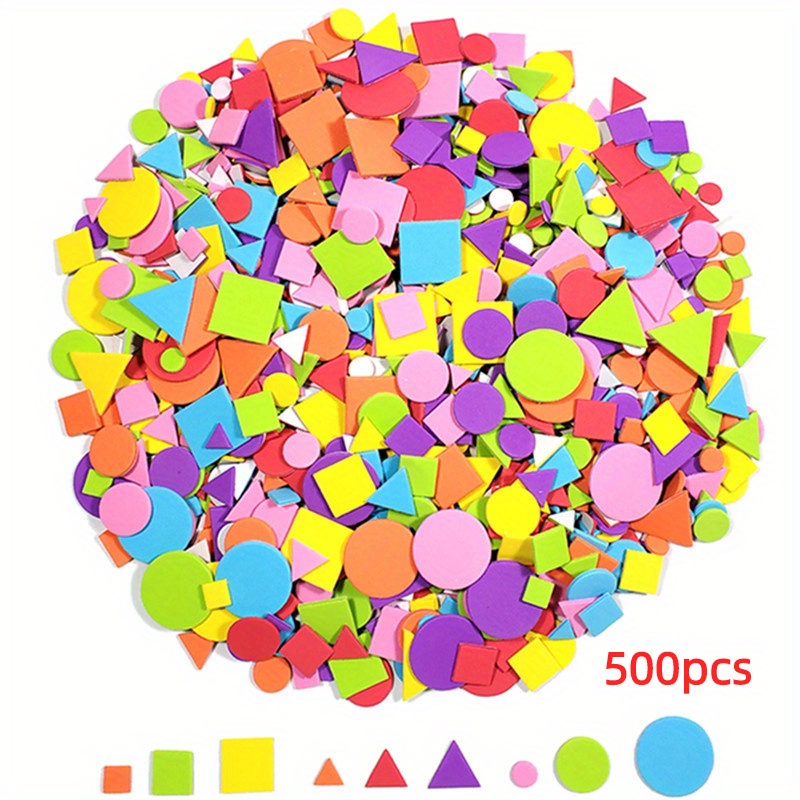 Diy Puzzle 300 Pieces Foam Stickers Self Adhesive Foam Stickers For Kids  Crafts Colorful Geometric Shape Stickers (circle, Square, Triangle) - Toys  & Games - Temu Austria
