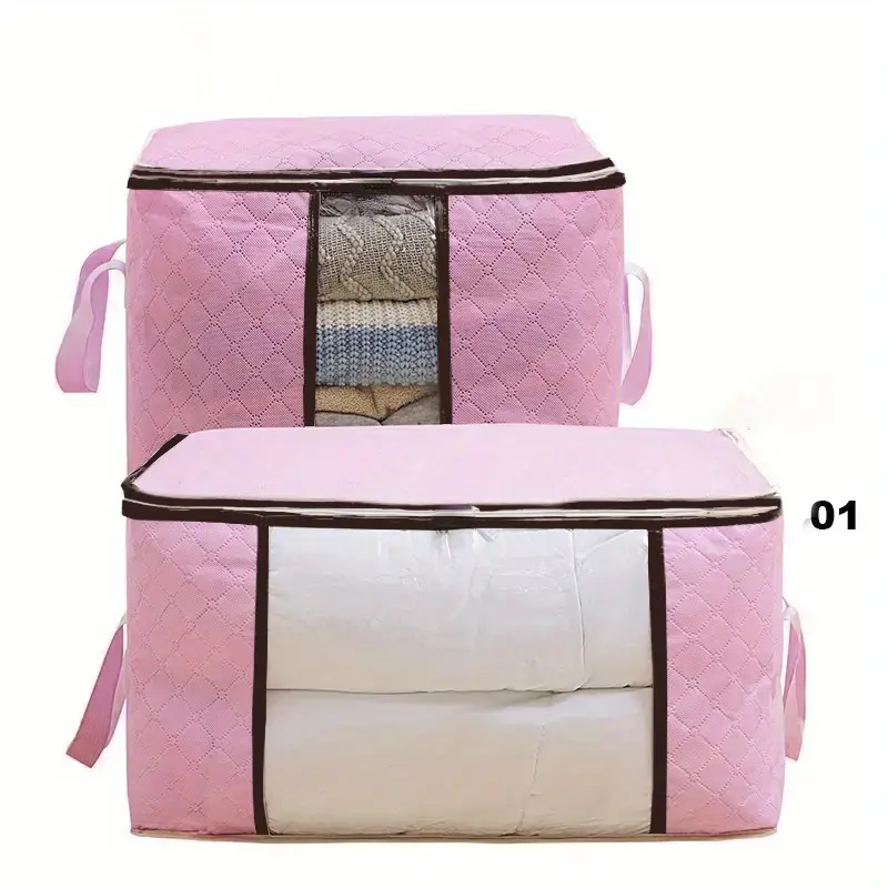 organize your closet with this large storage bag reinforced handle clear window and sturdy zippers bedroom accessories details 8