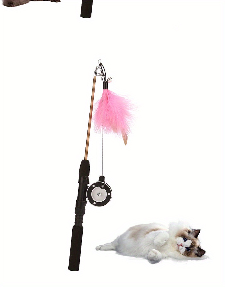 Lena Hedgehog fishing rod toy for cats, random colors AP-46276 anim