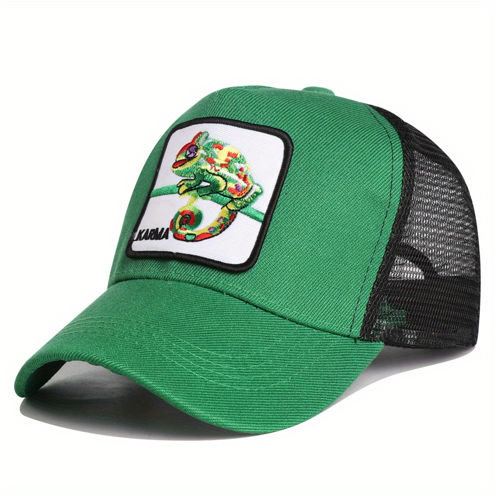 Green Baseball Cap Men's Grid Trucker Hat For Men Women Summer