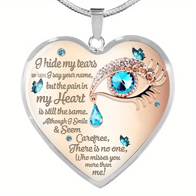 TEMU Collier pendentif de cœur avec motif de papillon et style bohème, pour mes , .