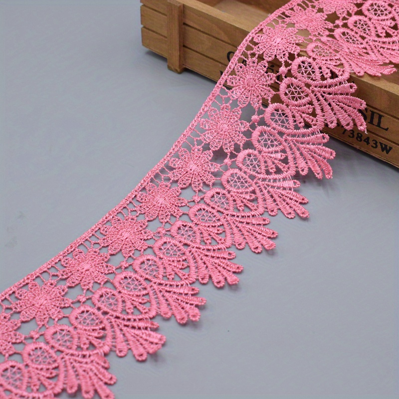 cotton pink lace ribbon