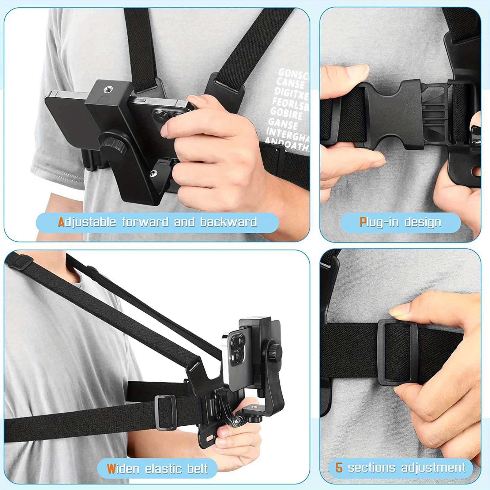 Designo® Head Strap Harness Mount Holder for Mobile Phone iPhone Samsung  HTC