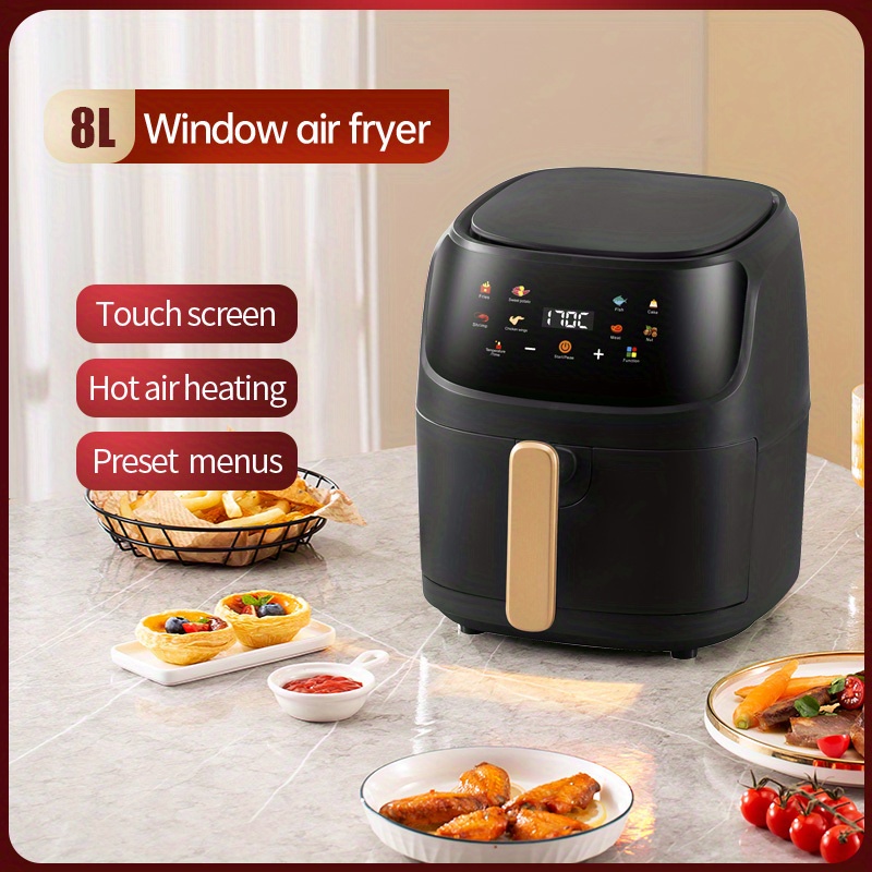Air Fryer, Large Electric Airfryer Toaster Oven With Led Touch Screen, Auto  Shut Off, Oven Accessories Air Fryer Accessories Baking Supplies Kitchen  Accessories - Temu Germany