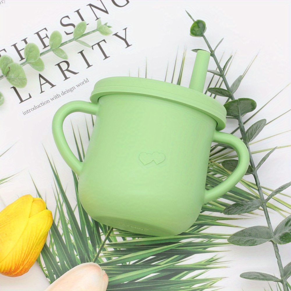 Silicone Training Cup for Toddler Soft Handle Shatterproof Sippy Cup