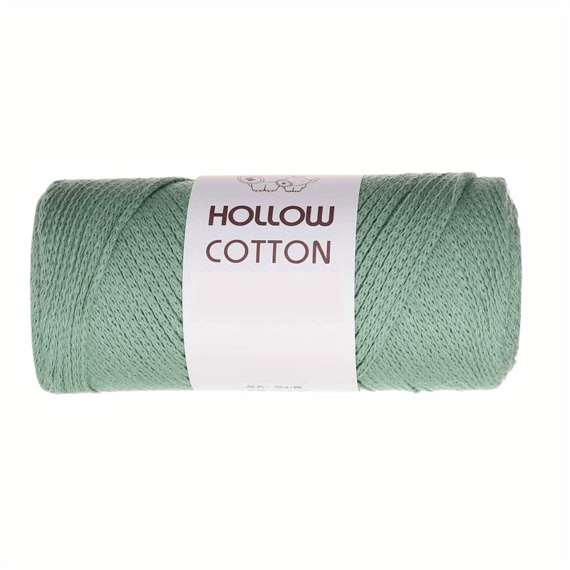 1 150 Gram Solid Color Hollow Cotton Yarn For - Temu